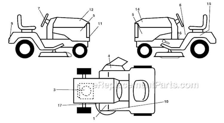 Page G Diagram and Parts List for WE12538L  Weed Eater Lawn Tractor